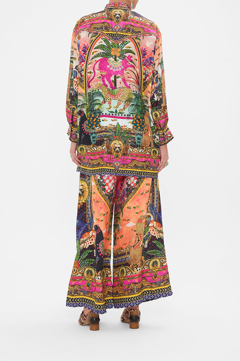 LONG LINE SHIRT WITH YOKE AND BUTTON DETAIL SONG OF SACRIFICE (NEON)