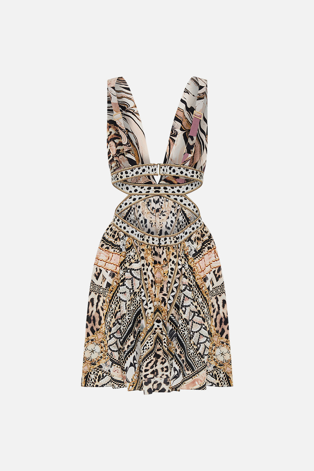 The CAMILLA CUT OUT SHORT DRESS MOSAIC MUSE