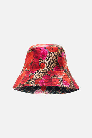 Product view of CAMILLA reversible bucket hat in Reservation For Love print 