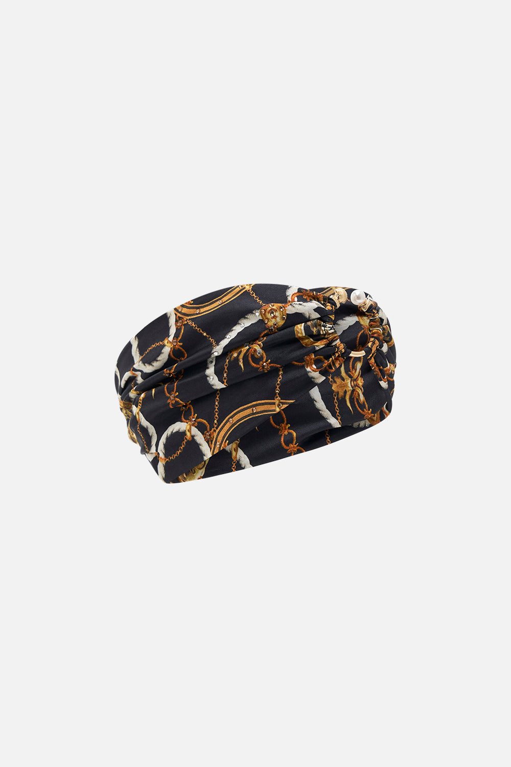 Product view of CAMILLA ring headband in Coast to Coast print