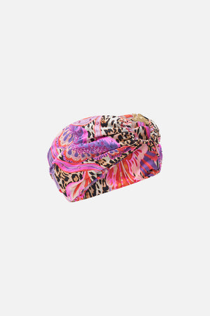 Product view of CAMILLA purple headband in Viola Vintage print