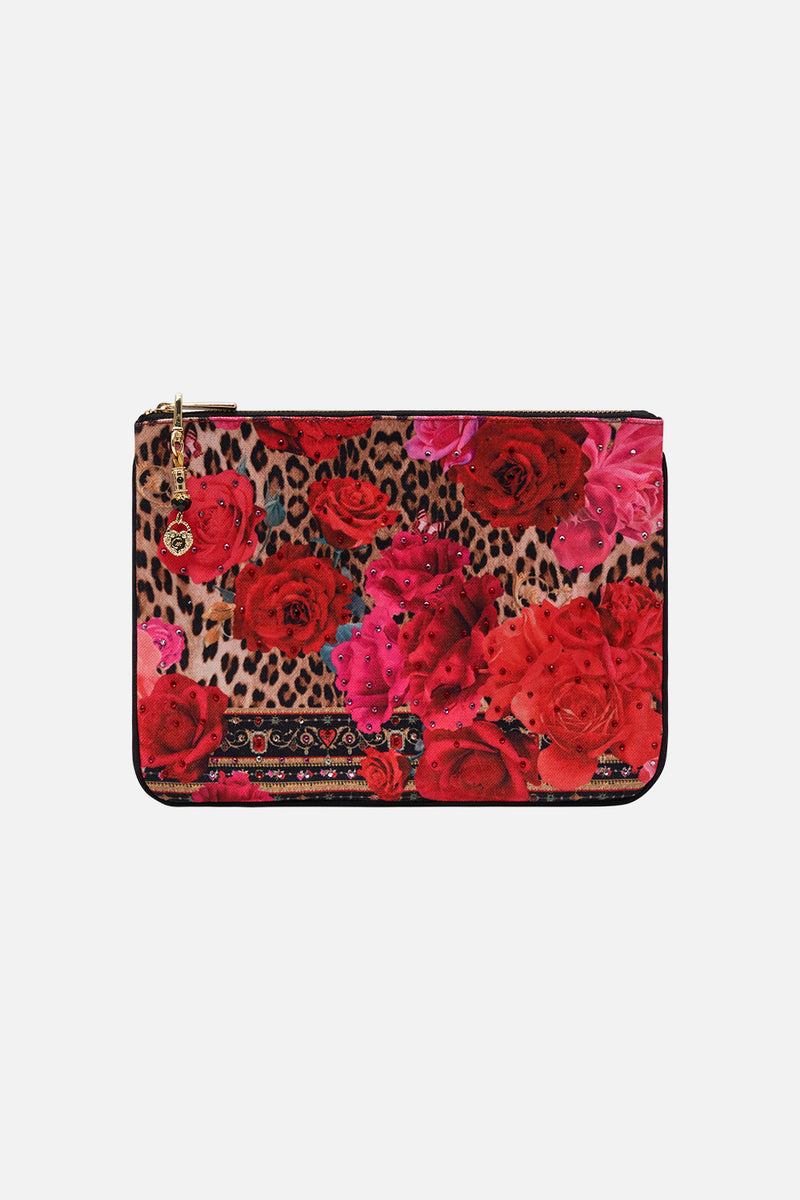 SMALL CANVAS CLUTCH HEARTBEATS DRUMBEATS