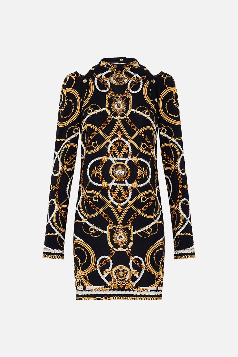 CAMILLA cut out jersey dress in Coast to Coast print