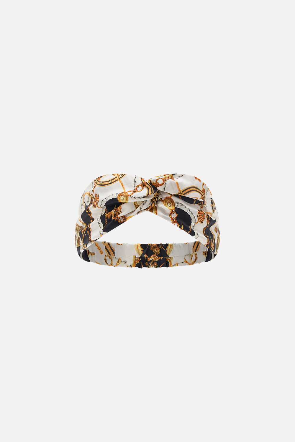Product view of CAMILLA silk headband in Sea Charm print 