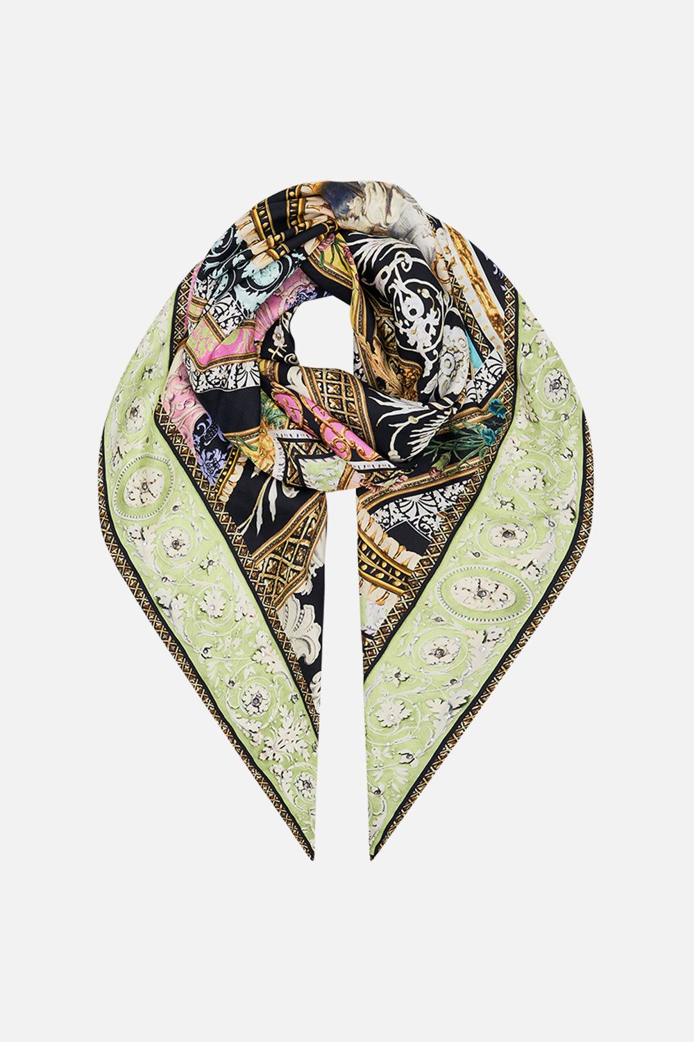 Product view of CAMILLA silk scarf in Florence Field Day print