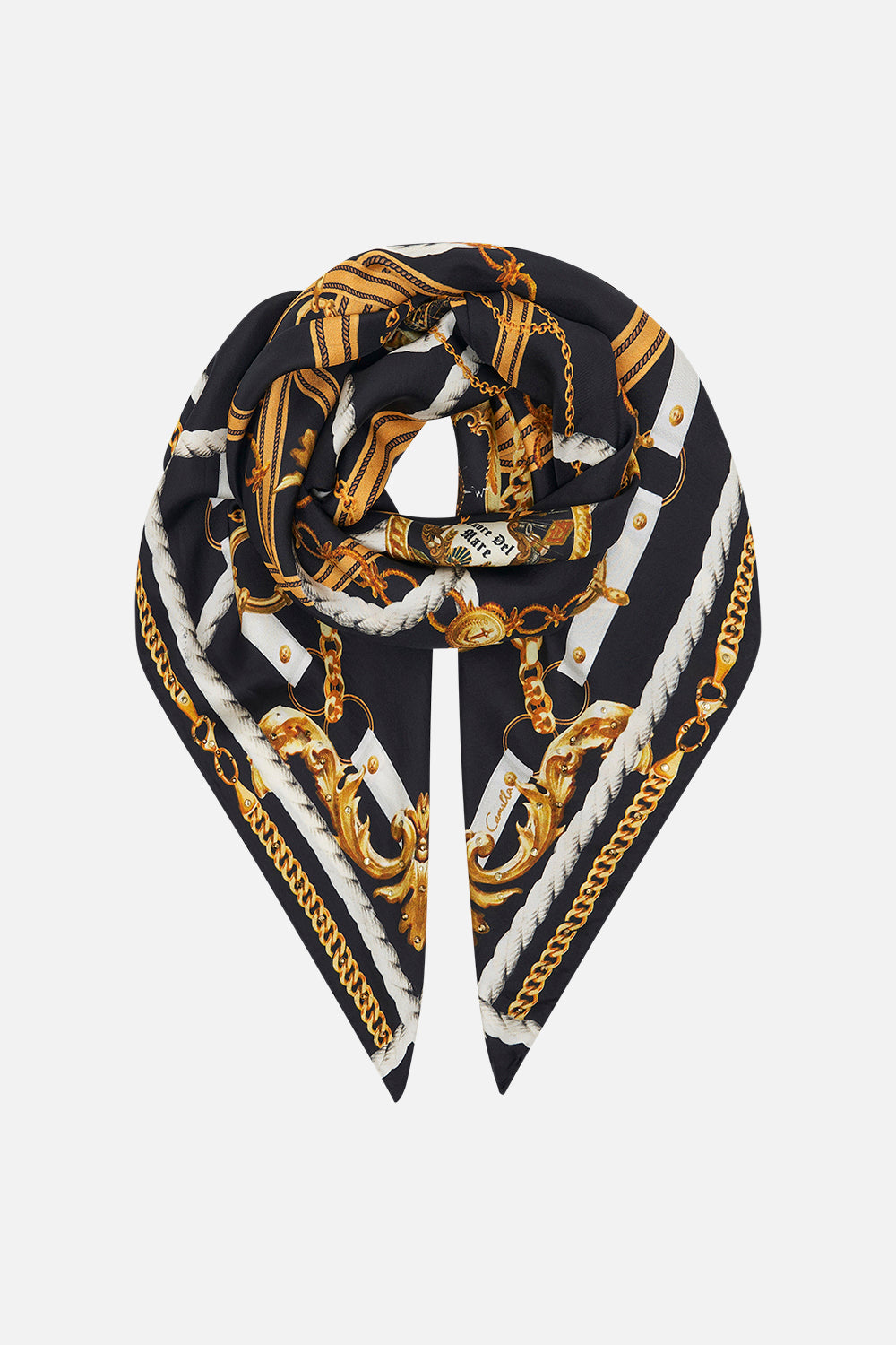 Product view of CAMILLA silk scarf in Coast to Coast orint
