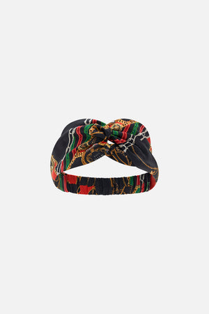 Product view of CAMILLA twist headband in Club Aperitivo print 