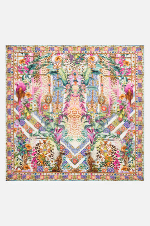 Product view of CAMILLA floral print silk scarf in Flowers Of Neptune print 