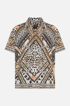 Product view of Hotel Franks By CAMILLA men short sleeve camp collared shirt in Mosaic Muse