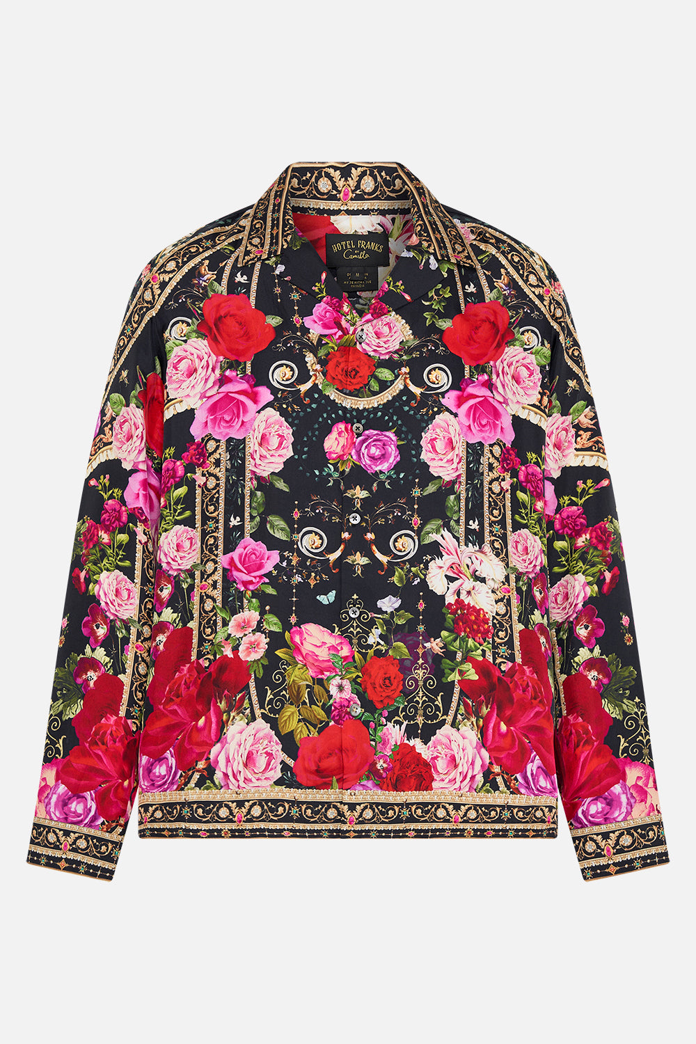 Hotel Franks by CAMILLA mens floral camp collared shirt in Reservation For Love print