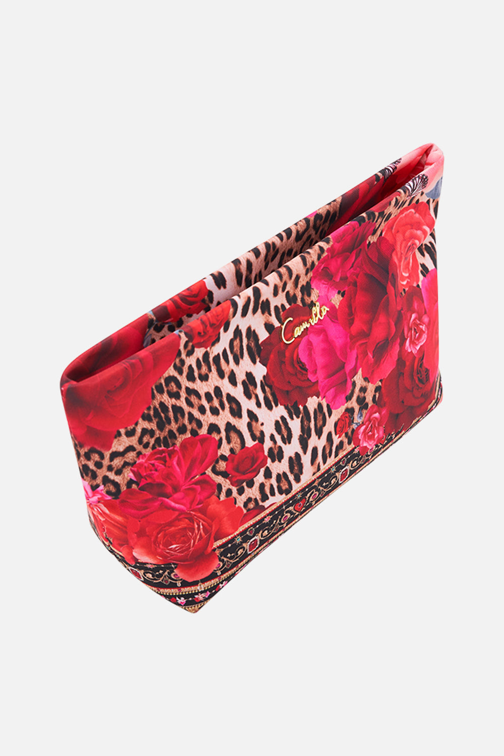 Product view of CAMILLA small make up bag in Heart like A Wildflower print