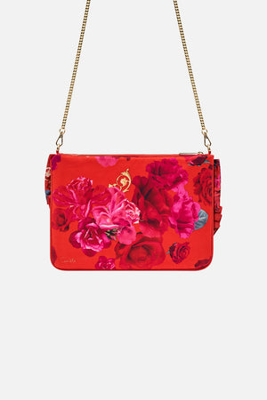 Product view of CAMILLA bow bag in An Italian Rosa print