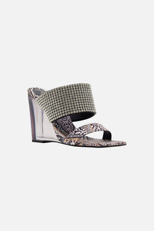 Product view of CAMILLA persepx mules in Mosaic Muse print 