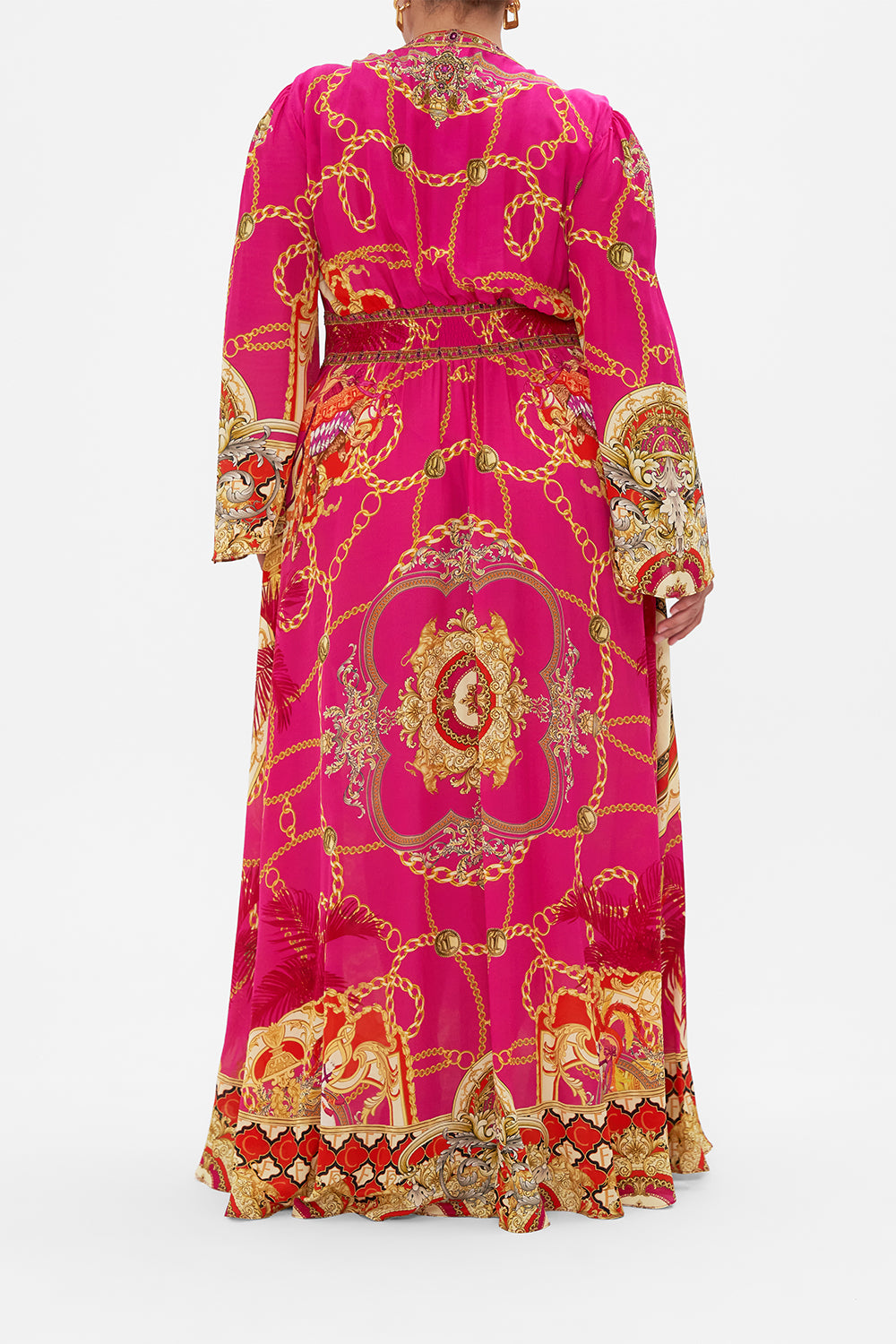 KIMONO SLEEVE DRESS WITH SHIRRING DETAIL WILD AND RUNNING