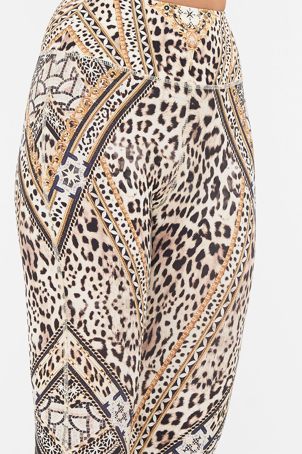 ASOS LUXE ACTIVE co-ord legging with ruched mesh sides in snake print