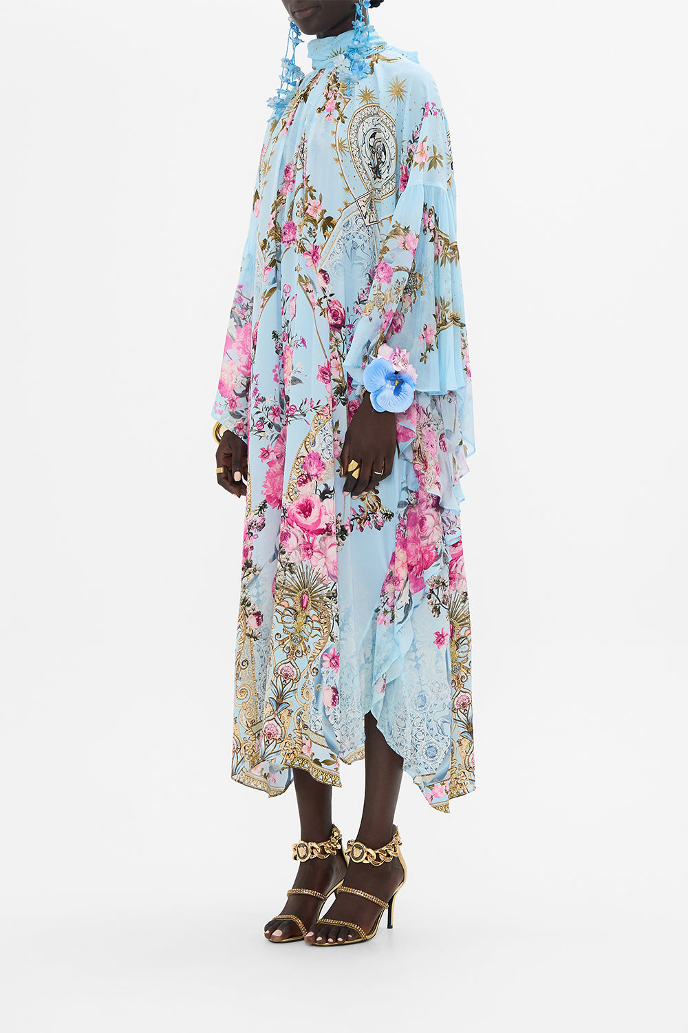 CAMILLA silk kaftan in Down The Garden Path print