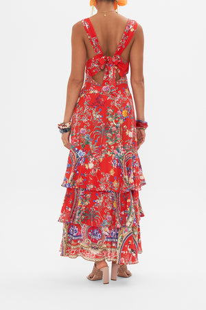 CAMILLA floral print ruffle dress in The Summer Palace print