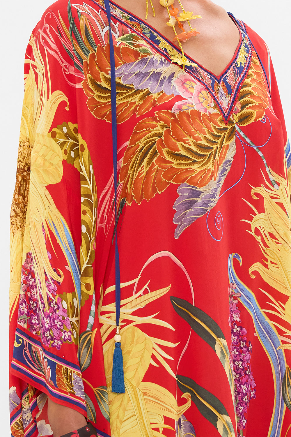 Camilla silk kaftan in Through Vincents Eyes print