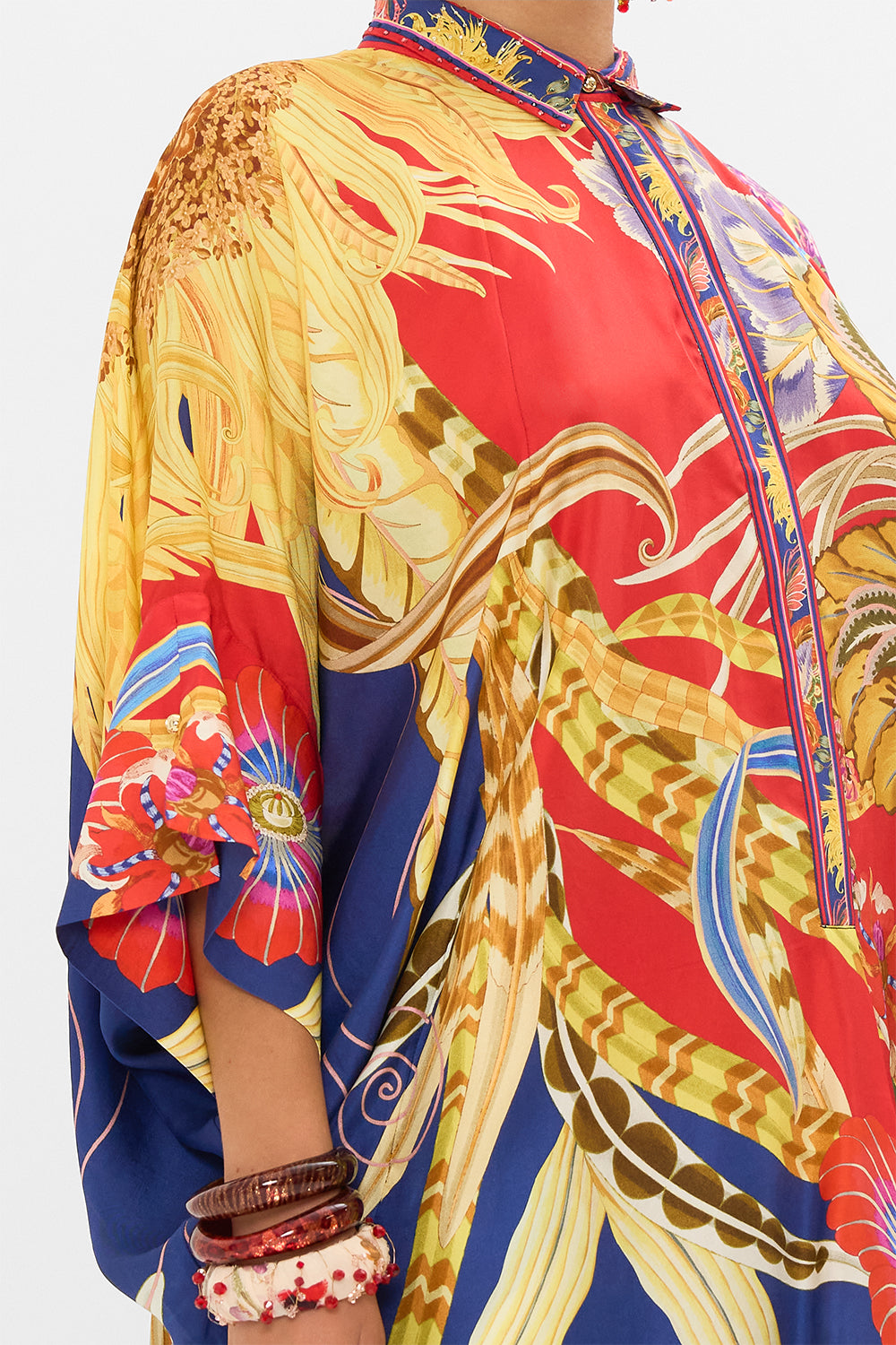 CAMILLA floral print batwing shirt in Through Vincents Eyes print