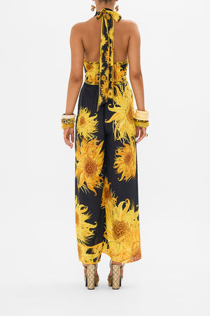 CAMILLA halter jumpsuit in Make Me Your Masterpiece print