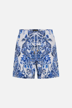 Hotel Franks By CAMILLA blue and white mens boardshorts in Glaze and Graze print