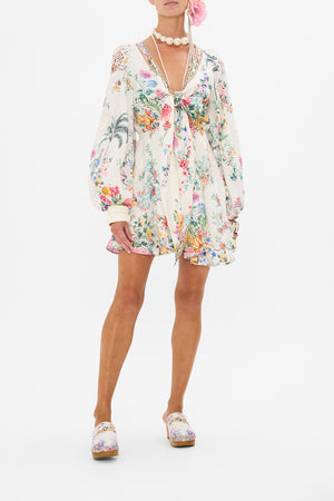 CAMILLA floral wrap dress in Plaumes and Parterres print
