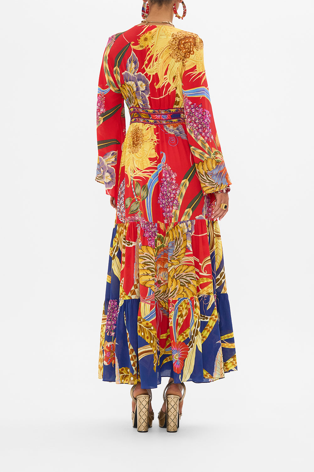 CAMILLA button dress in Through Vincents Eyes print