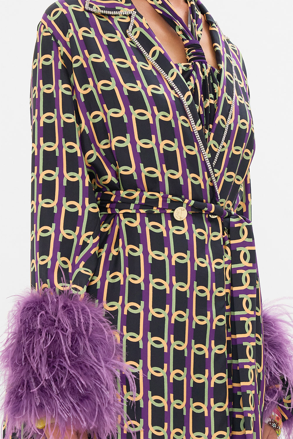 CAMILLA printed coat in Film Diva print