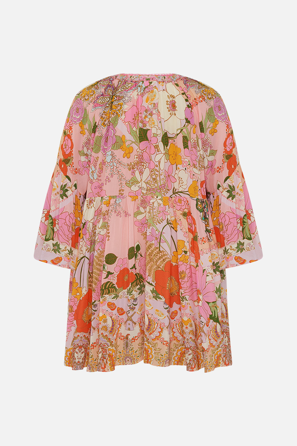 CAMILLA floral a line dress in Clever Clogs print