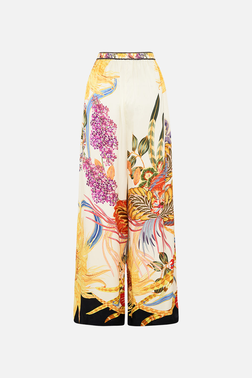 CAMILLA silk pants in Sunflowers On My Mind print 