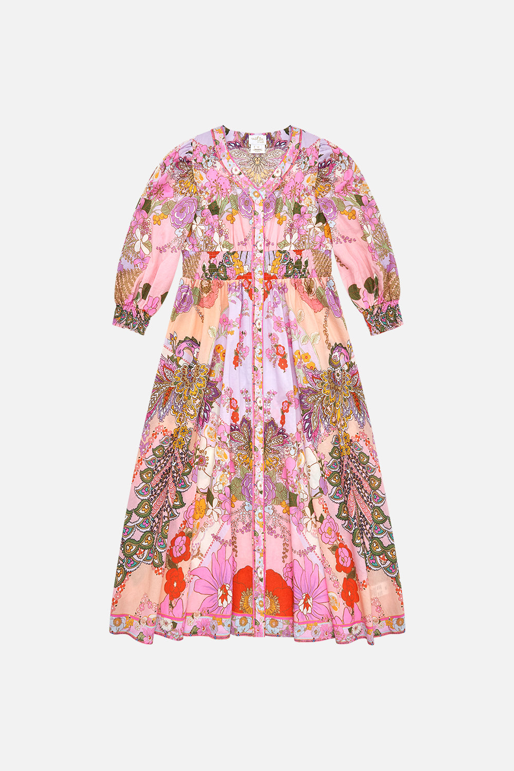 Milla by CAMILLA kids pink floral print maxi dress in Clever Clogs print