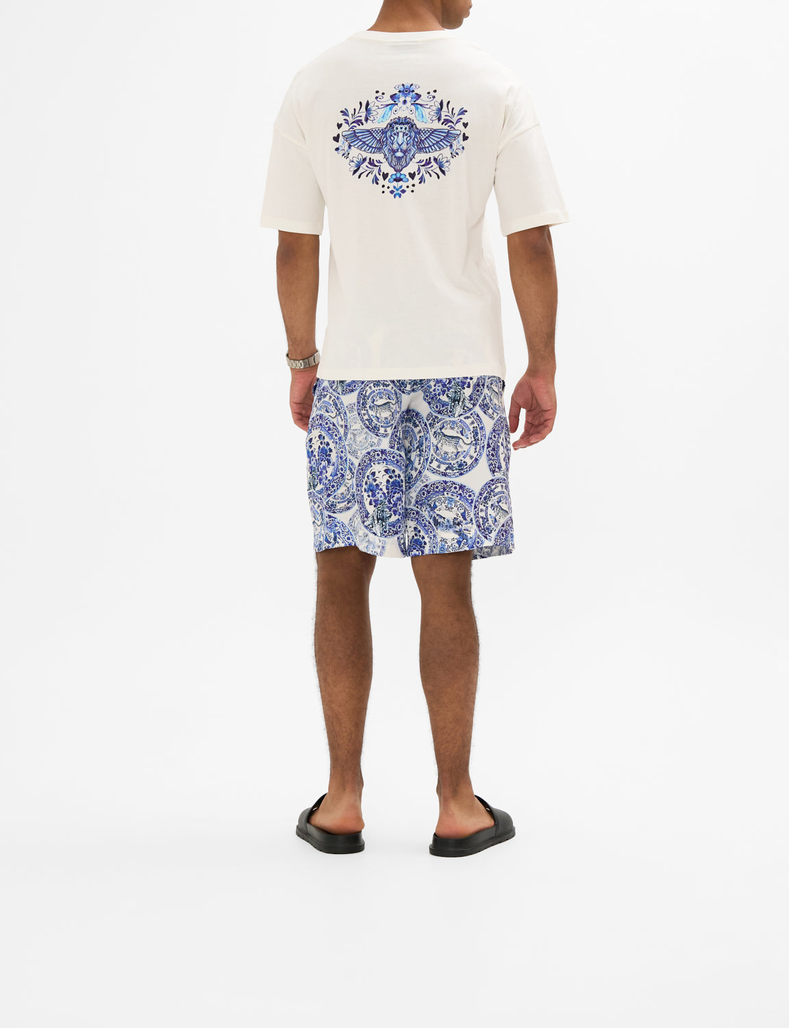 FIXED WAIST MID LENGTH WALK SHORT GLAZE AND GRAZE