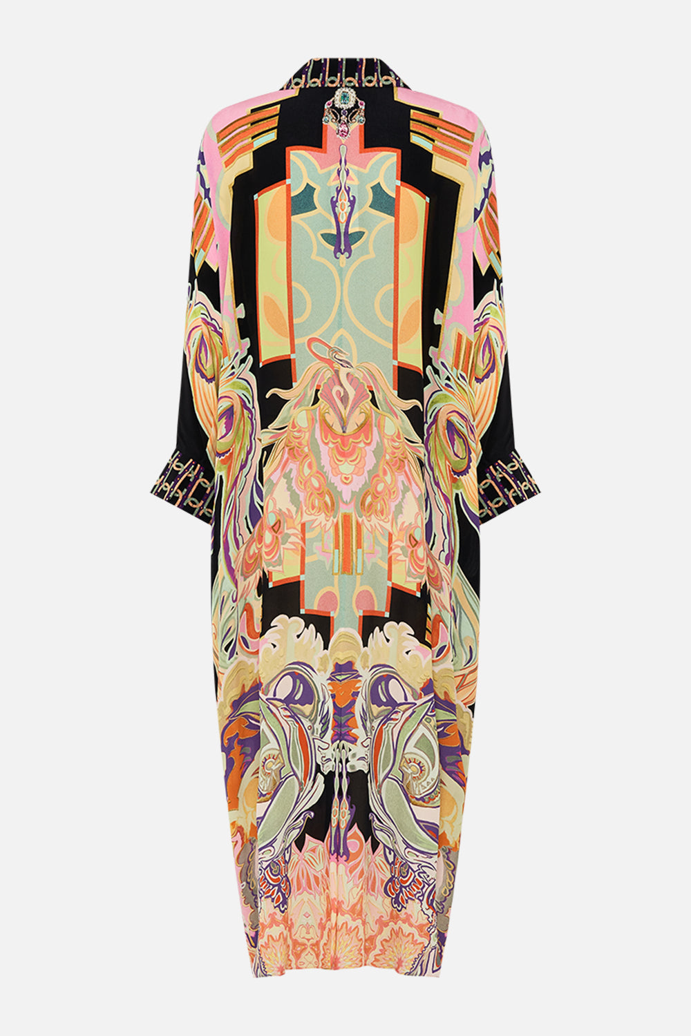 CAMILLA silk kaftan in Club Cinemania print
