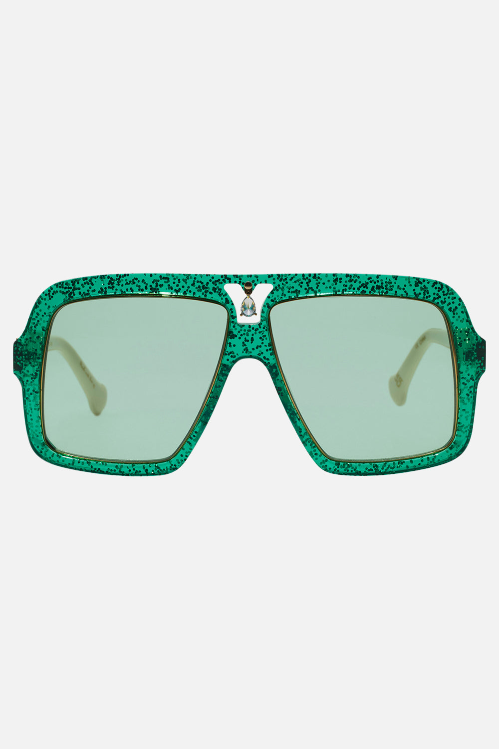 STARRY NIGHTS SUNGLASSES EMERALD GLITTER