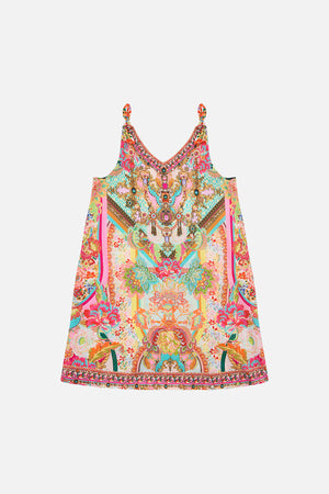 Product view of MILLA BY CAMILLA kids tie shoulder dress in An Italian Welcome print