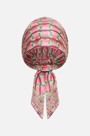 CAMILLA silk headscarf in Tea With tuchinski print