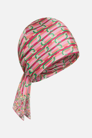 CAMILLA silk headscarf in Tea With tuchinski print