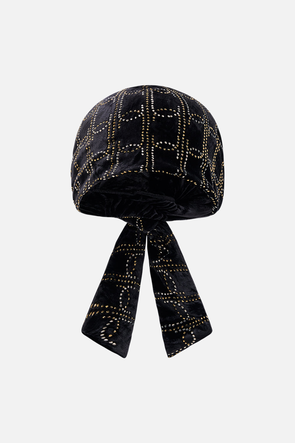 CANMILLA black velvet headscarf print 