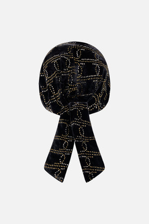 CANMILLA black velvet headscarf print 