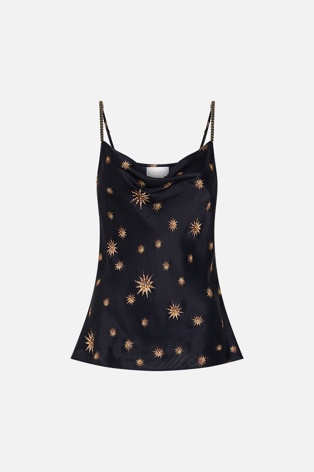 CAMILLA bias silk cami in Soul of a Stargazer