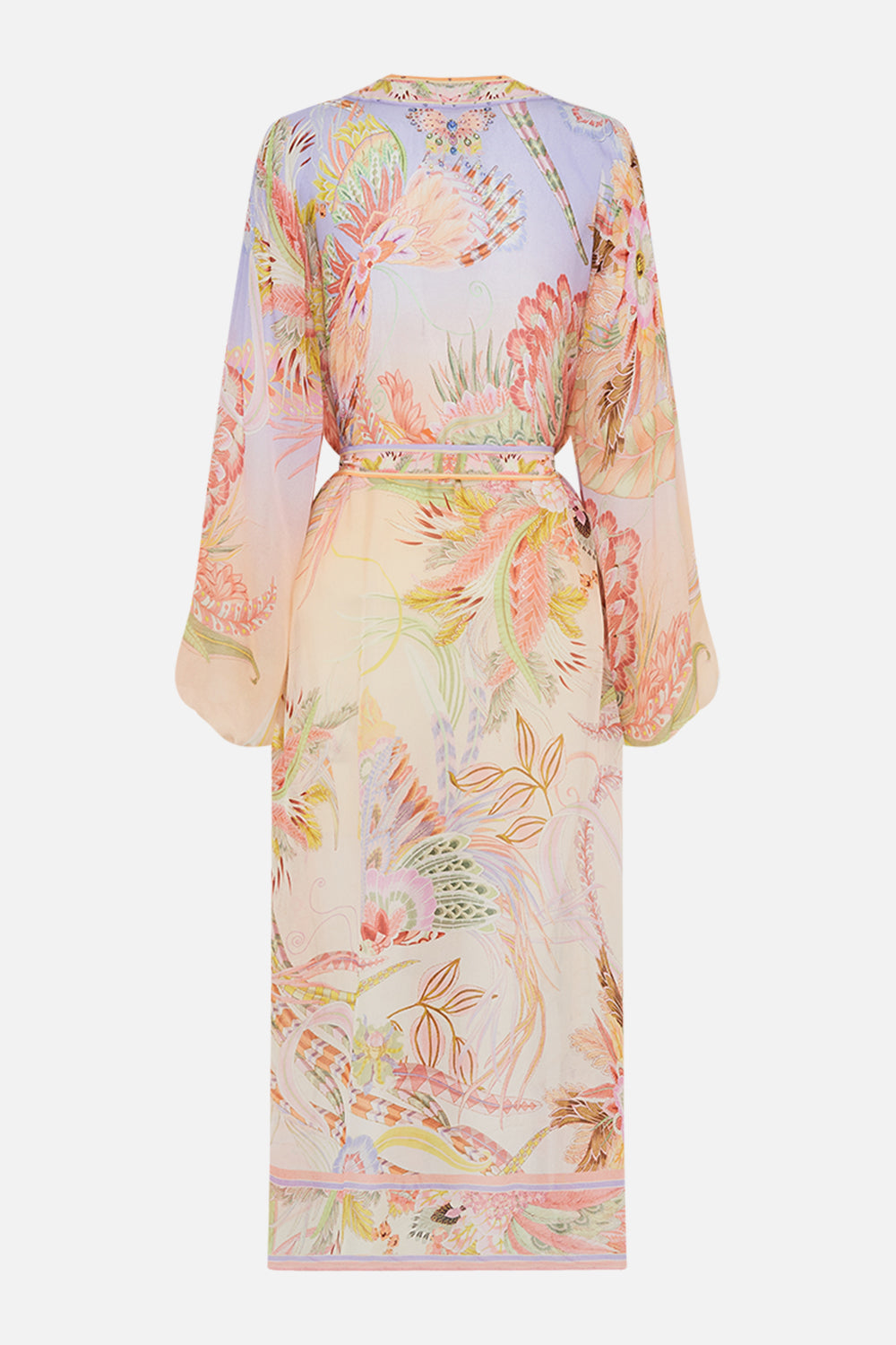 CAMILLA silk kimono in Cosmic Tuscna print