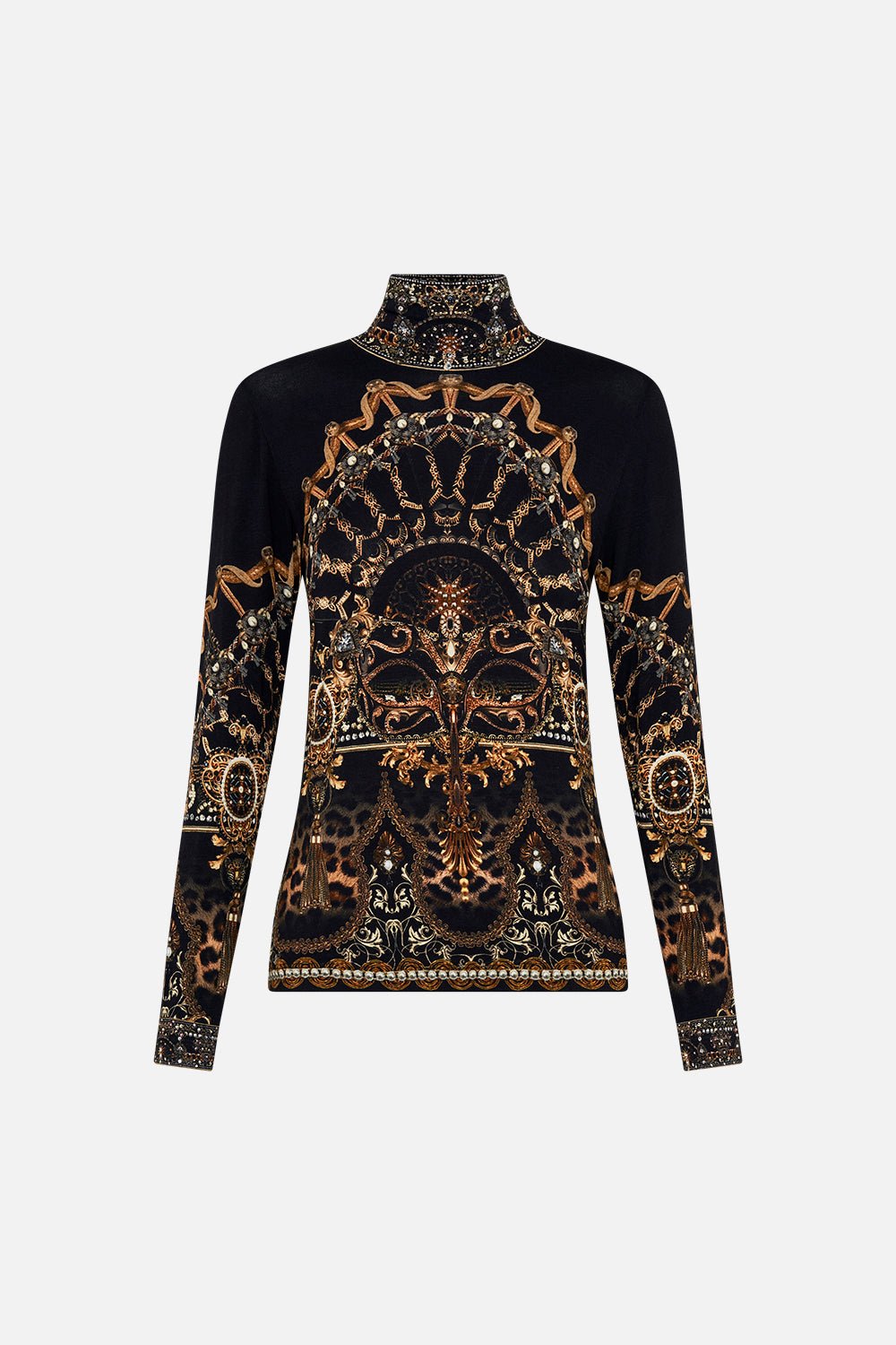 CAMILLA luxury turtleneck top in Soul Of A Star Gazer print