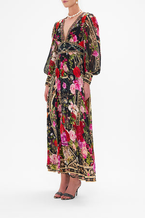 Shaped Waistband Dress With Gathered Sleeves| CAMILLA AU – CAMILLA