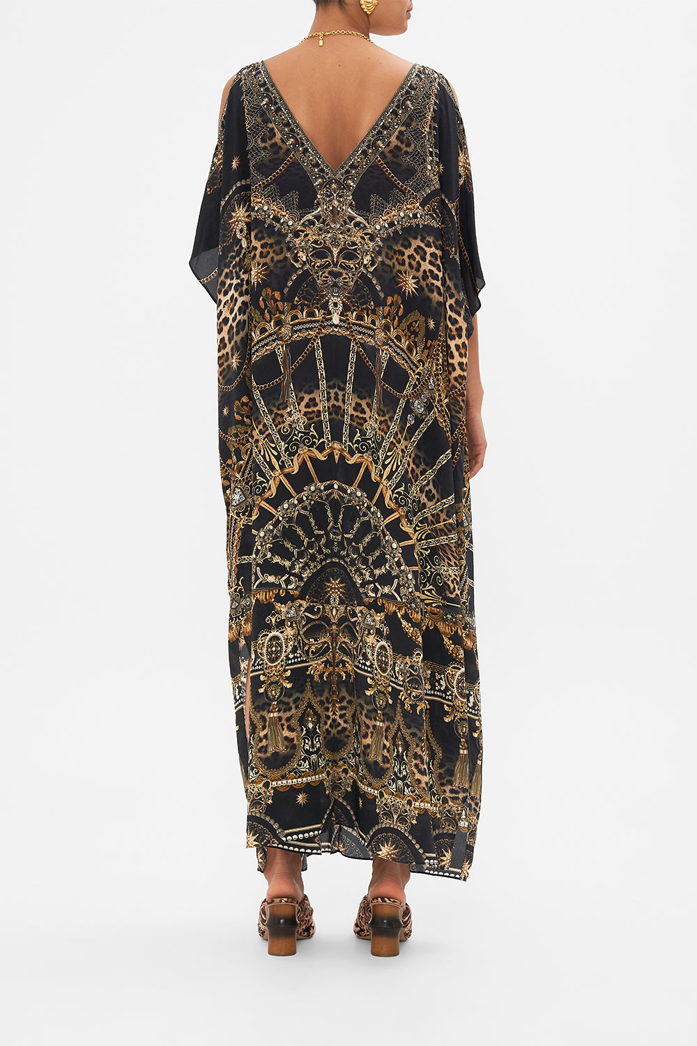 Camila Kaftan in Black and Silkscreen Eye Pattern main image 1
