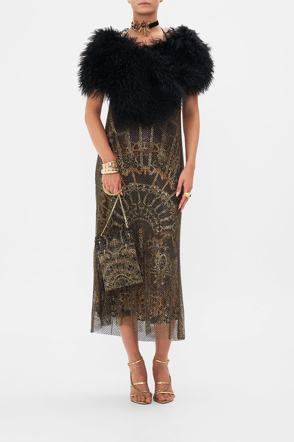 Product view of CAMILLA mongolian stole in Soul of A Star Gazer 