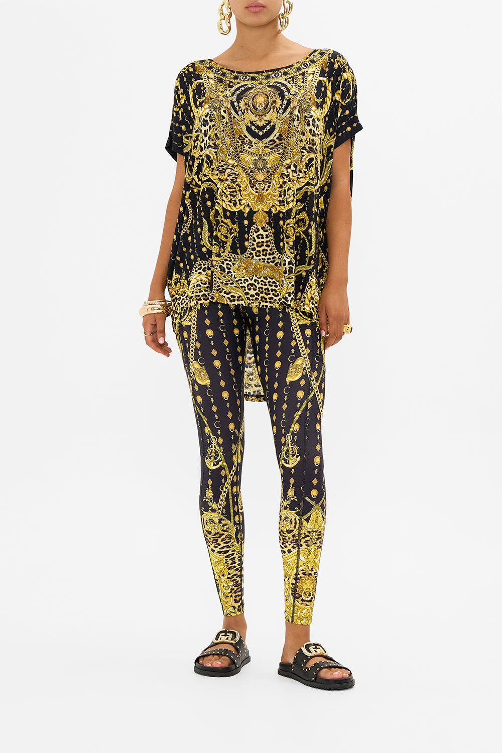 CAMILLA activewear tee in Nouveau Nature print