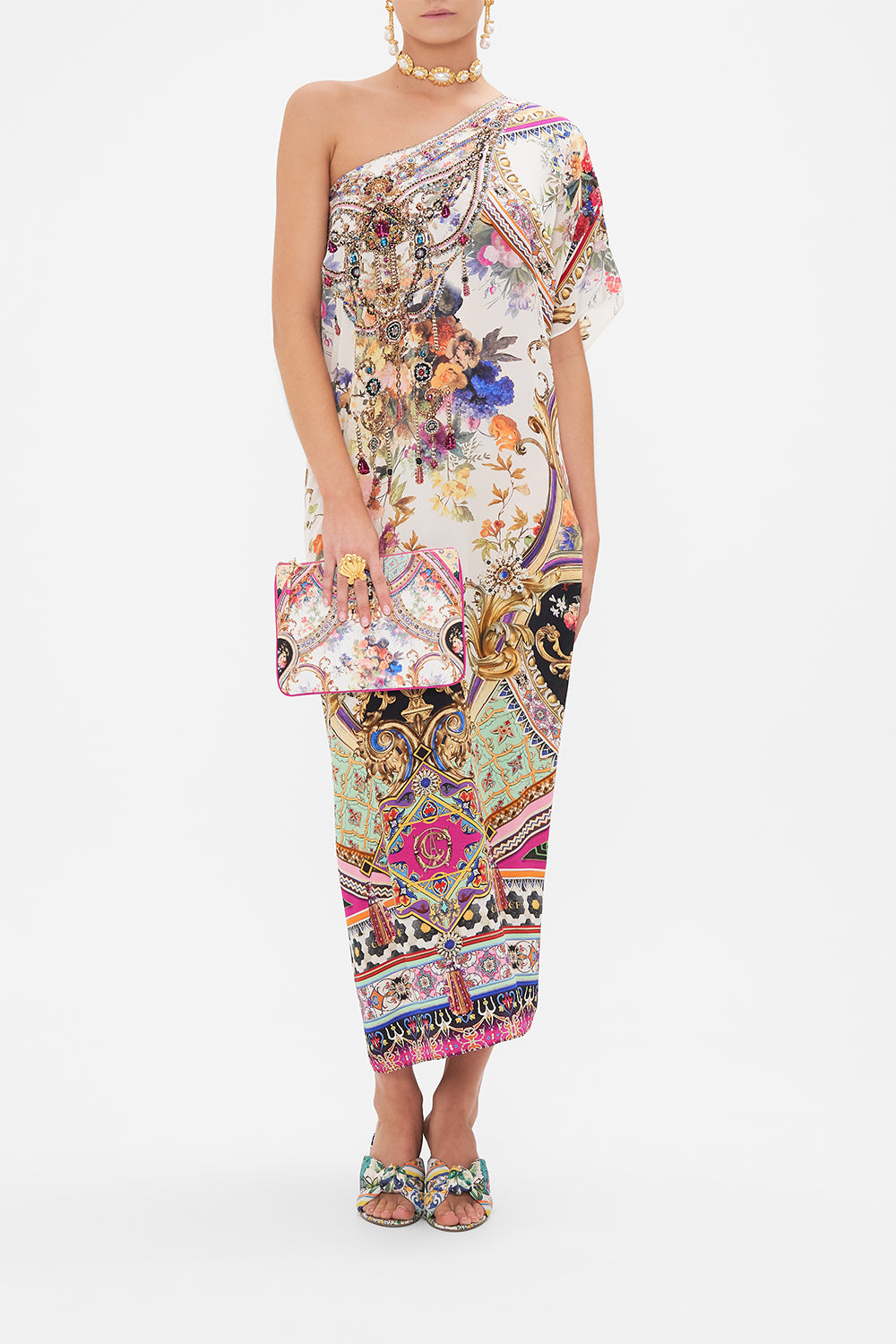 ROUND NECK KAFTAN FRIENDS WITH FRESCOS