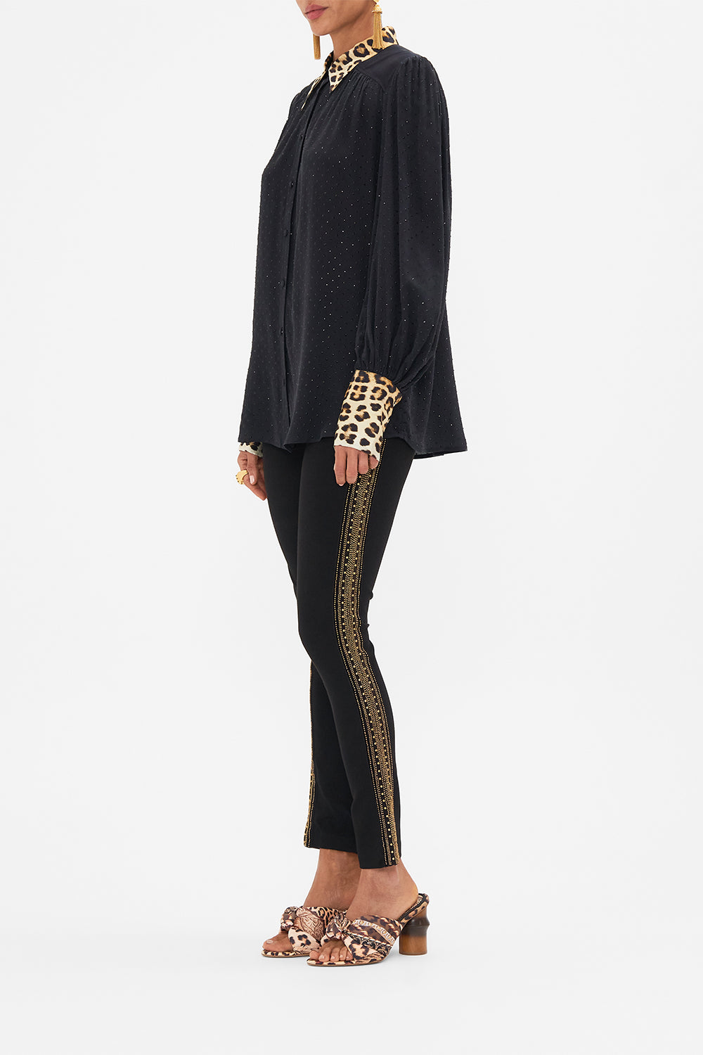 BUTTON THROUGH BLOUSON SLEEVE BLOUSE STANDING OVATION