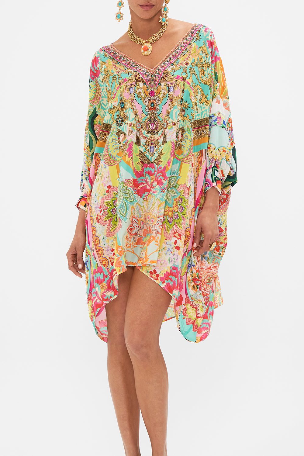 Viola Vita Short Italian Silk Kaftan