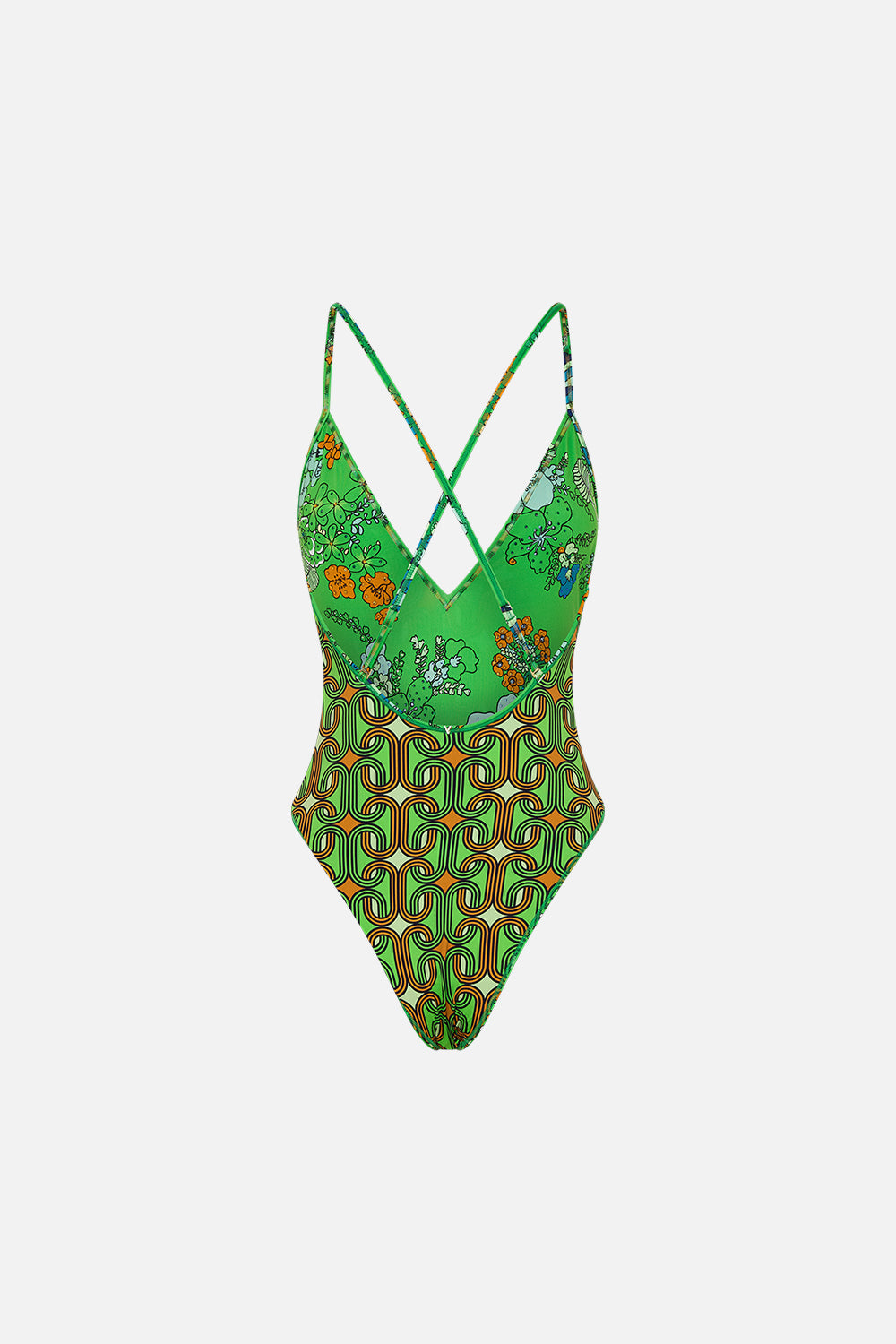 K様épine rétro flower bi-color swim wear K様épine rétro flower bi-color swim wear Vintage Vibrant